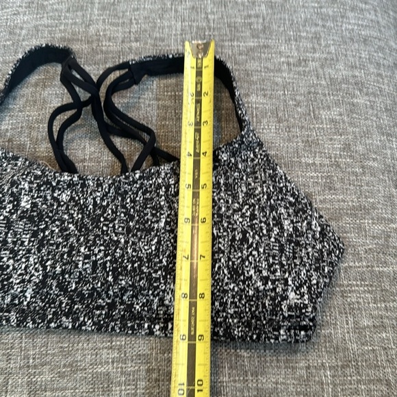Lululemon Free To Be Bra Daisy Dust Alpine White Black Sz 6 - Picture 3 of 7